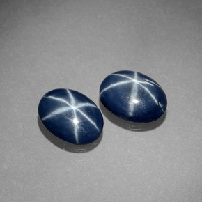 1.68 ct Blue Star Sapphire Stone, Natural Star Sapphire in Oval Cabochon Shape for Sale