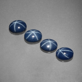3.41 ct Blue Star Sapphire Gemstone, Star Sapphire Gem in Oval Cabochon Shape for Sale.