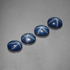 3.41 ct Blue Star Sapphire Stone, Natural Star Sapphire in Oval Cabochon Shape for Sale