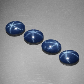3.19 ct Blue Star Sapphire Stone, Natural Star Sapphire in Oval Cabochon Shape for Sale