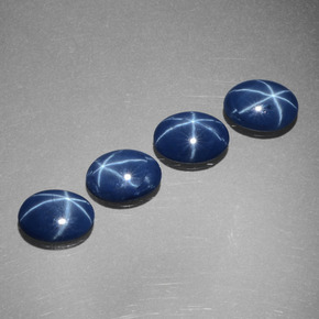 Star Sapphire Gemstone in 7.1 x 5.2 mm Size for Sale, Star Sapphire Stone in Blue Color
