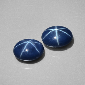 2.56 ct Blue Star Sapphire Gemstone, Star Sapphire Gem in Oval Cabochon Shape for Sale.