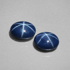 2.56 ct Blue Star Sapphire Stone, Natural Star Sapphire in Oval Cabochon Shape for Sale