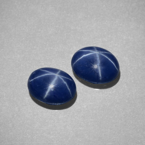 2.49 ct Blue Star Sapphire Gemstone, Star Sapphire Gem in Oval Cabochon Shape for Sale.