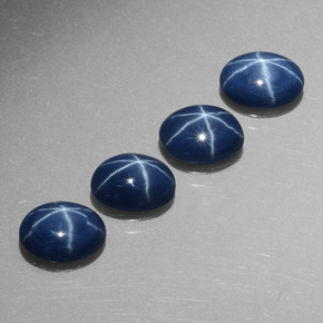 4.05 ct Blue Star Sapphire Stone, Natural Star Sapphire in Oval Cabochon Shape for Sale