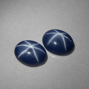 2.61 ct Blue Star Sapphire Gemstone, Star Sapphire Gem in Oval Cabochon Shape for Sale.