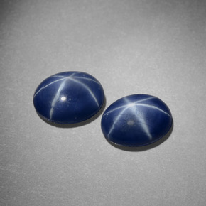 Star Sapphire Gemstone in 7.2 x 5.2 mm Size for Sale, Star Sapphire Stone in Blue Color