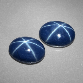 3.83 ct Blue Star Sapphire Stone, Natural Star Sapphire in Oval Cabochon Shape for Sale