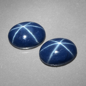 Star Sapphire Gemstone in 8 x 6 mm (calibrated) Size for Sale, Star Sapphire Stone in Blue Color