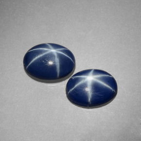 Star Sapphire Gemstone in 8 x 6 mm (calibrated) Size for Sale, Star Sapphire Stone in Blue Color