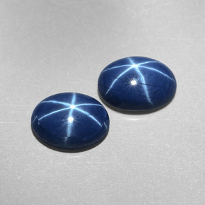 3.25 ct Blue Star Sapphire Stone, Natural Star Sapphire in Oval Cabochon Shape for Sale