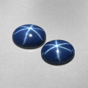 Star Sapphire Gemstone in 8 x 6 mm (calibrated) Size for Sale, Star Sapphire Stone in Blue Color