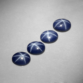 4.90 ct Blue Star Sapphire Stone, Natural Star Sapphire in Oval Cabochon Shape for Sale
