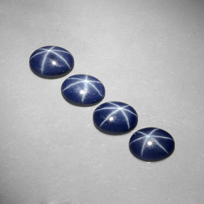 Star Sapphire Gemstone in 8 x 6 mm (calibrated) Size for Sale, Star Sapphire Stone in Blue Color