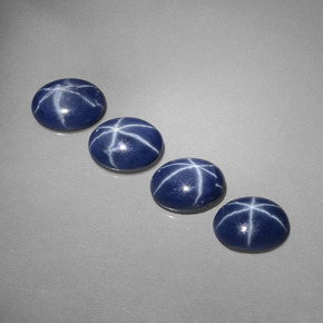 Star Sapphire Gemstone in 8 x 6 mm (calibrated) Size for Sale, Star Sapphire Stone in Blue Color