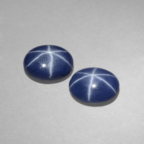 Star Sapphire Gemstone in 8 x 6 mm (calibrated) Size for Sale, Star Sapphire Stone in Blue Color