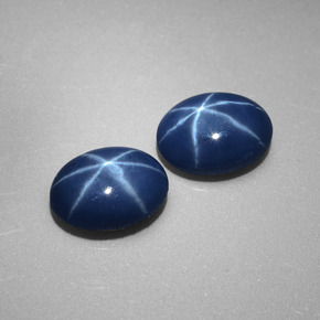 2.32 ct Blue Star Sapphire Stone, Natural Star Sapphire in Oval Cabochon Shape for Sale