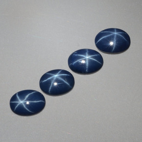 3.17 ct Blue Star Sapphire Stone, Natural Star Sapphire in Oval Cabochon Shape for Sale