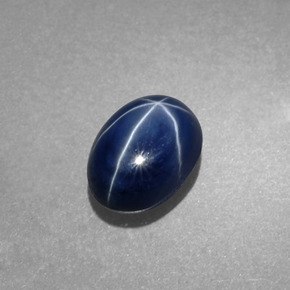 2.20 ct Blue Star Sapphire Gemstone, Star Sapphire Gem in Oval Cabochon Shape for Sale.