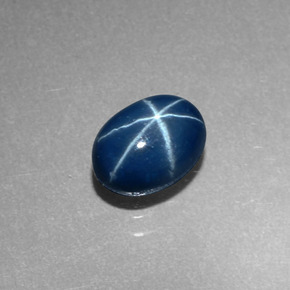 1.62 ct Blue Star Sapphire Stone, Natural Star Sapphire in Oval Cabochon Shape for Sale
