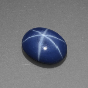 4.21 ct Blue Star Sapphire Gemstone, Star Sapphire Gem in Oval Cabochon Shape for Sale.