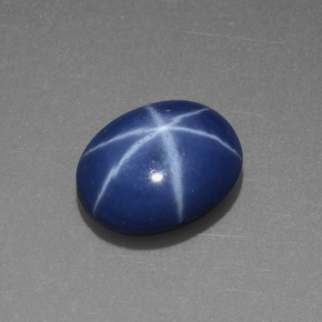 4.21 ct Blue Star Sapphire Stone, Natural Star Sapphire in Oval Cabochon Shape for Sale