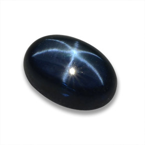 1.05 ct Blue Star Sapphire Gemstone, Star Sapphire Gem in Oval Cabochon Shape for Sale.