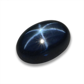 1.05 ct Blue Star Sapphire Stone, Natural Star Sapphire in Oval Cabochon Shape for Sale