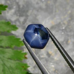 Star Sapphire Gemstone in 8 x 7 mm Size for Sale, Star Sapphire Stone in Blue Color