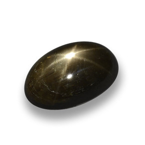 Star Sapphire Gemstone in 8.2 x 5.3 mm Size for Sale, Star Sapphire Stone in Black Color