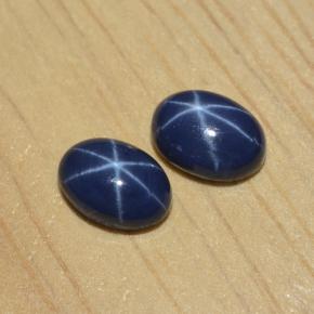 2.45 ct Blue Star Sapphire Stone, Natural Star Sapphire in Oval Cabochon Shape for Sale
