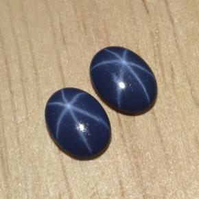 1.27 ct Blue Star Sapphire Stone, Natural Star Sapphire in Oval Cabochon Shape for Sale