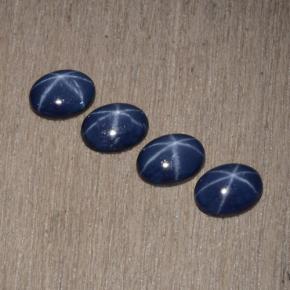 3.13 ct Blue Star Sapphire Gemstone, Star Sapphire Gem in Oval Cabochon Shape for Sale.