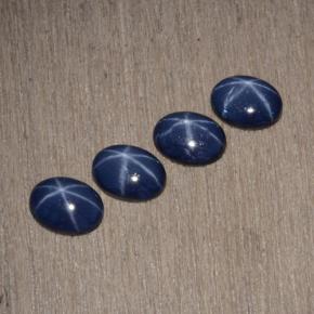 3.13 ct Blue Star Sapphire Stone, Natural Star Sapphire in Oval Cabochon Shape for Sale