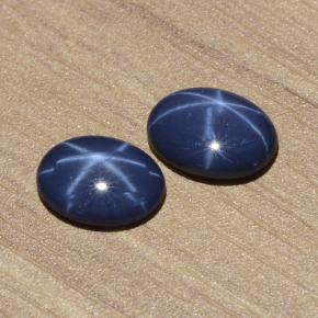 Star Sapphire Gemstones in 7 x 5.2 mm Size for Sale, Star Sapphire Stones in Blue Color