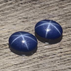 2.02 ctw Blue Star Sapphire Stones, Natural Star Sapphire in Oval Cabochon Shape for Sale