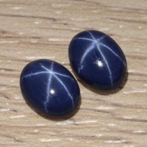 Navy Blue Star Sapphire Gem - 1.3ct Oval Cabochon (ID: 469303)