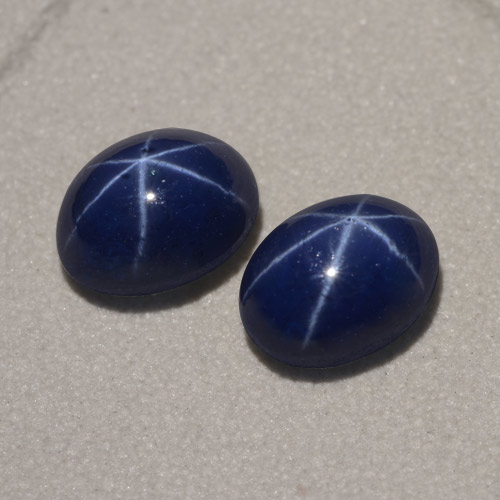 Deep Navy Blue Star Sapphire Gem - 1.6ct Oval Cabochon (ID: 469309)