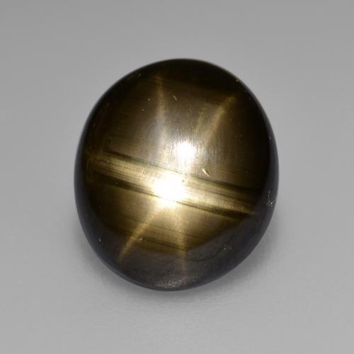 Black Star Sapphire Gem - 4.5ct Oval Cabochon (ID: 470218)