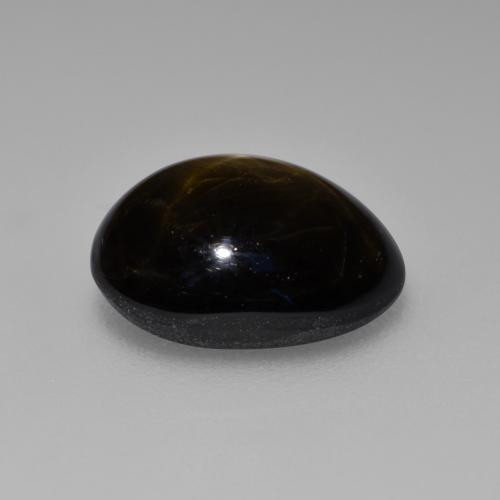 Star Sapphire Gemstone in 10.6 x 8.3 mm Size for Sale, Star Sapphire Stone in Black Color