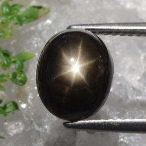 4.4ct Oval Cabochon Black Star Sapphire for sale thumb image of 4.4ct Oval Cabochon Black Star Sapphire (ID: 470226)