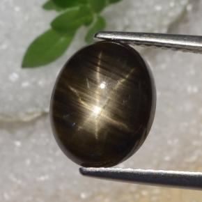 3.3ct Oval Cabochon Black Star Sapphire for sale thumb image of 3.3ct Oval Cabochon Black Star Sapphire (ID: 470380)