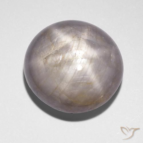 9.28 ct Gray Star Sapphire Stone, Natural Star Sapphire in Round Cabochon Shape for Sale