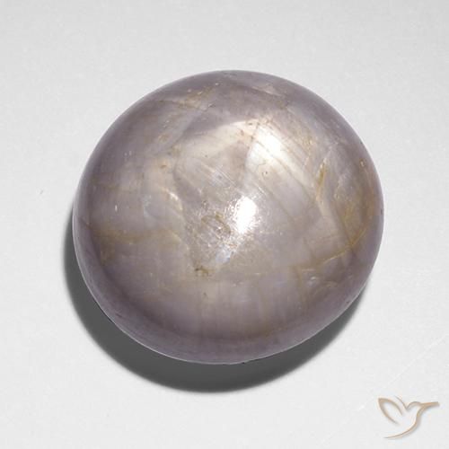 Star Sapphire Gemstone in 12 mm (calibrated) Size for Sale, Star Sapphire Stone in Grey Color