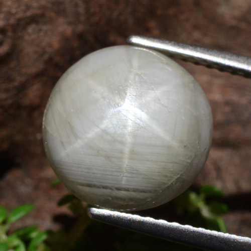 Saphir Étoilé Tour en damier des États-Unis 9,39 ct, dimension 11,2mm, pureté Opaque , pierre gemme naturelle Non traité, 1 pièce Saphir Étoilé de couleur Gris très clair, dureté Mohs de 9 convient aux bijoux de tous les jours, pierre de sagesse, Photo A