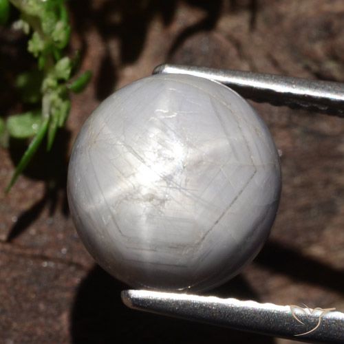 6.61ct Natural Medium-Dark Grey Star Sapphire, Oval, Opaque