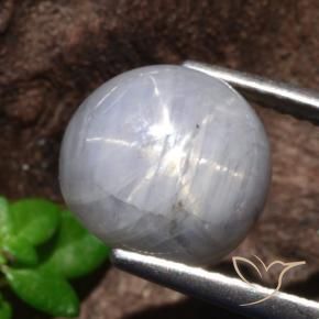 Star Sapphire Gemstone in 9.5 x 9.1 mm Size for Sale, Star Sapphire Stone in Light Grey Color