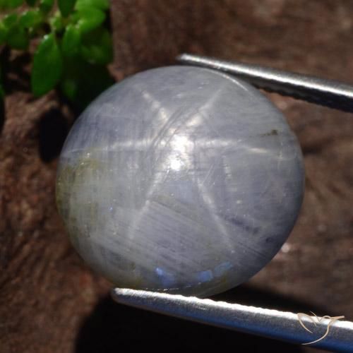 Zafiro Estrella Cabujón Redondo de 21,23 ct de Myanmar, Dimensión 14,7mm, Claridad Opaco, Piedra preciosa natural No tratado, 1 pieza de Zafiro Estrella en color Verde claro, Dureza Mohs de 9 Adecuado para joyas de uso diario, Photo A