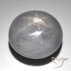 12.12 ct Gray Star Sapphire Stone, Natural Star Sapphire in Oval Cabochon Shape for Sale