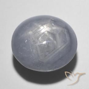 7.06 ct Gray Star Sapphire Stone, Natural Star Sapphire in Oval Cabochon Shape for Sale